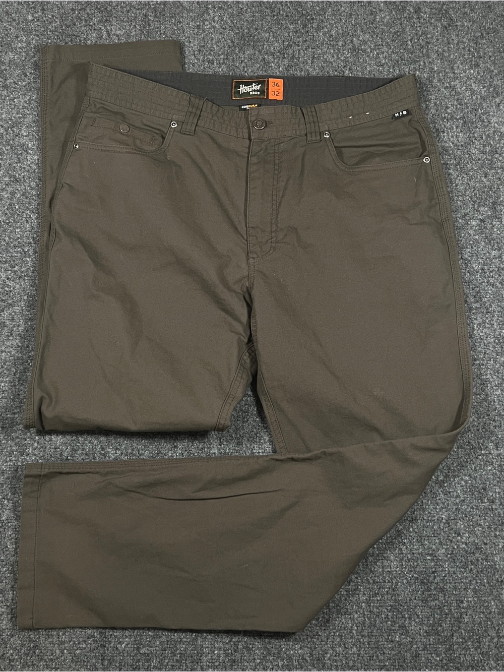 Howler Brothers Pants Mens 36x30 Brown Frontside 5 Pocket Straight Leg Cordura